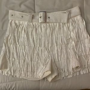 Altar’d state - White Skort with fringes